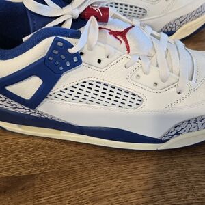 Nike White and Blue Athletic Shoes